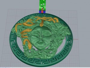 versache meduza pendant 3Dプリントモデル