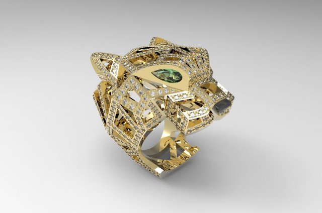 pantere ring 3D Print Model .c4d .max .obj .3ds .fbx .stl .blend