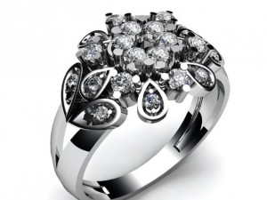 jewellery flower ring 3D Print Model