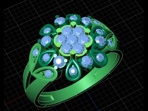 jewellery flower ring 3D प्रिंट मॉडल