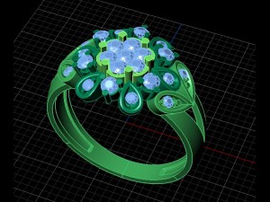 jewellery flower ring 3D प्रिंट मॉडल