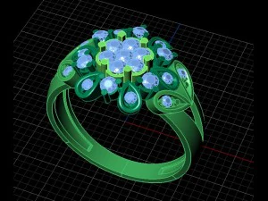jewellery flower ring 3D Print Model
