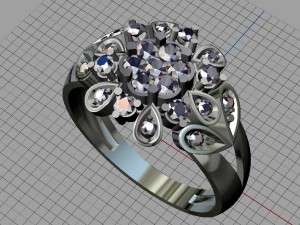 jewellery flower ring 3D प्रिंट मॉडल