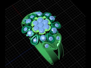 jewellery flower ring 3D प्रिंट मॉडल