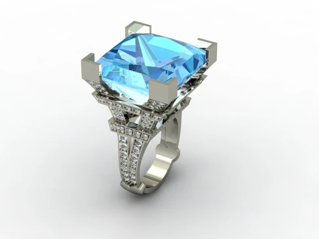 anillo de joyer&iacute;a de la torre eiffel Modelo de impresión 3D .c4d .max .obj .3ds .fbx .stl .blend 