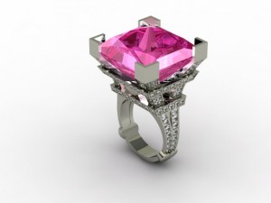 eifell tower jewellery ring 3Dプリントモデル