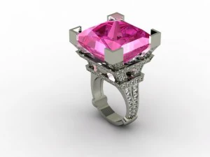 anillo de joyer&iacute;a de la torre eiffel Modelo de impresión 3D