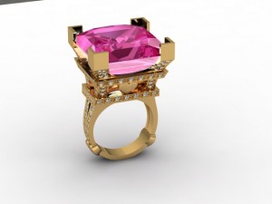 eifell tower jewellery ring 3Dプリントモデル