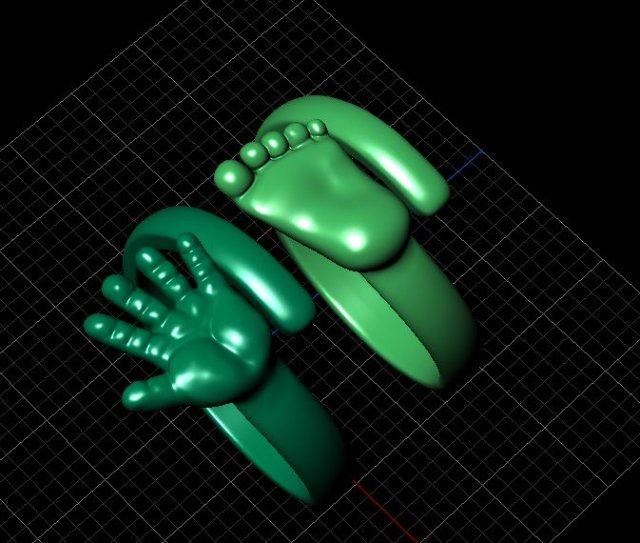 hand feet rings Modèles 3D en vedette .c4d .max .obj .3ds .fbx .stl .blend 