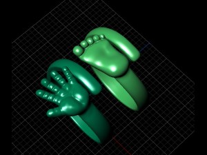 hand feet rings 3D-printmodel