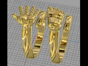 pierścienie na dłonie i stopy Model do druku 3D