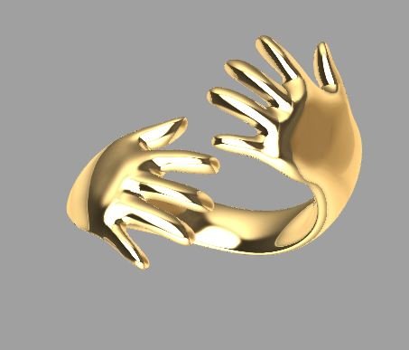 hand ring 3D Print Model .c4d .max .obj .3ds .fbx .stl .blend 
