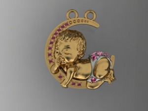 baby pendant 3D-Druckmodell