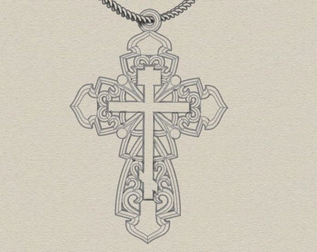 cross pendant Model Cetak 3D .c4d .max .obj .3ds .fbx .stl .blend