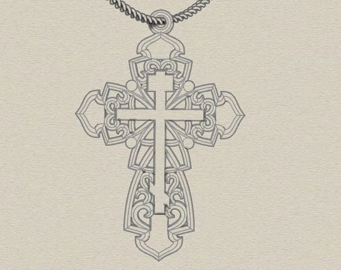 cross pendant 3D Print Model .c4d .max .obj .3ds .fbx .stl .blend 