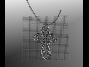 cross pendant Model Cetak 3D