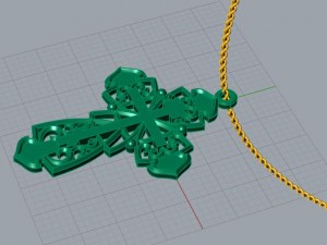 cross pendant Model Cetak 3D
