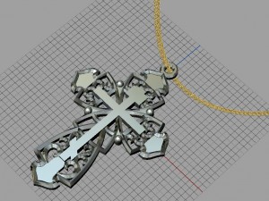 cross pendant Model Cetak 3D