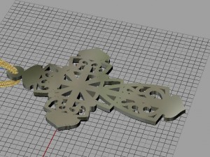 cross pendant Model Cetak 3D