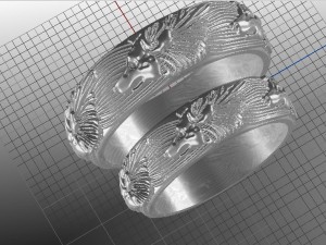 jewellery ring wolf 3D Baskı Modeli