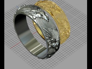 jewellery ring wolf 3D प्रिंट मॉडल