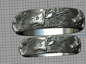 jewellery ring wolf 3D Print Model