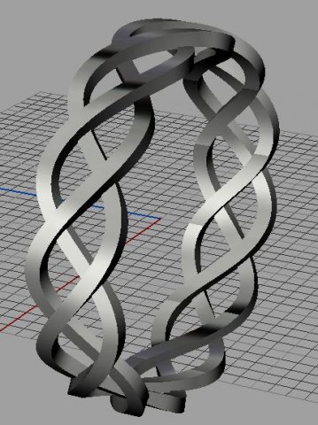 knot ring 3D-Druckmodell .c4d .max .obj .3ds .fbx .stl .blend 