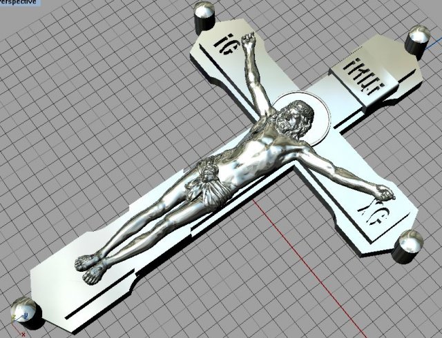 jewellery cross 3D Print Model .c4d .max .obj .3ds .fbx .stl .blend 