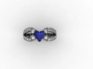 jewellery ring heart 3D Print Model