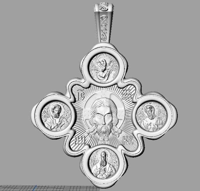 jewellery cross 3D Print Model .c4d .max .obj .3ds .fbx .stl .blend 