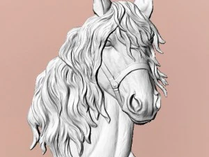 głowa konia Model 3D