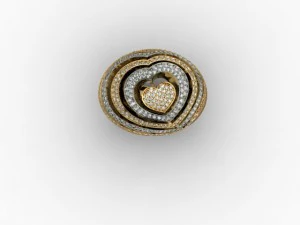jewellery ring heart 3D Print Model