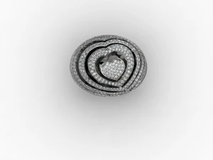 jewellery ring heart 3D Print Model