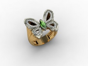 jewellery ring butterfly 3D-printmodel