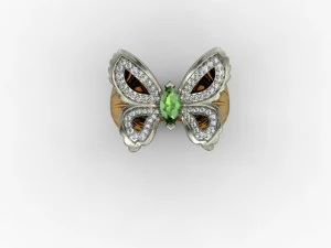 jewellery ring butterfly 3D Print Model