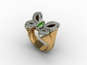 jewellery ring butterfly Modelo de impresión 3D