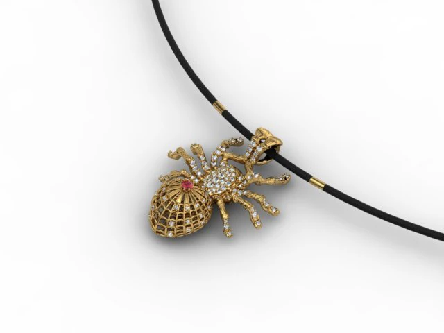 jewellery pendant spider 3D Print Model .c4d .max .obj .3ds .fbx .stl .blend 