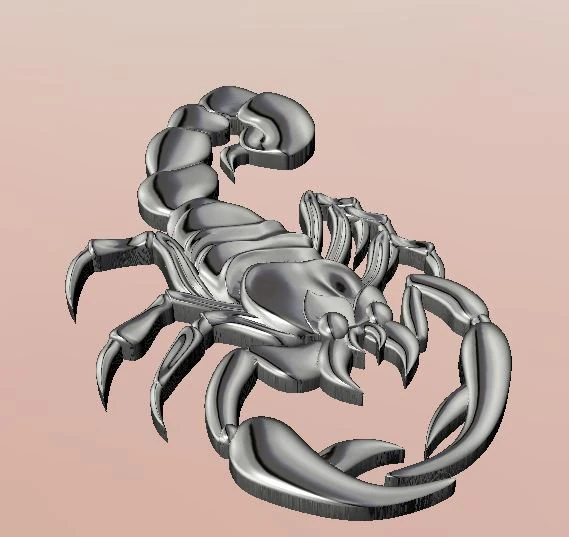 jewellery scorpion pendant 3D Print Model .c4d .max .obj .3ds .fbx .stl .blend 
