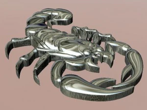 jewellery scorpion pendant 3D Print Model