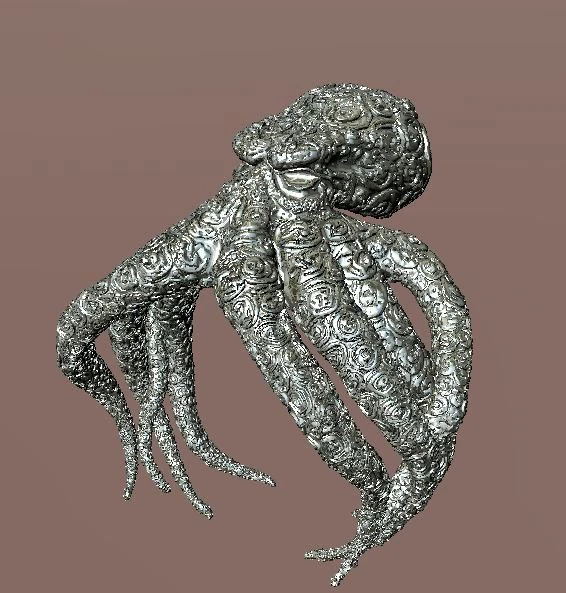 jewellery octopus ring 3D Print Model .c4d .max .obj .3ds .fbx .stl .blend 