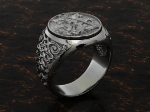 jewellery ring for man Modèles 3D en vedette