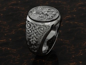 jewellery ring for man Modèles 3D en vedette