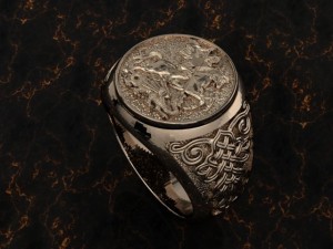 jewellery ring for man Modèles 3D en vedette