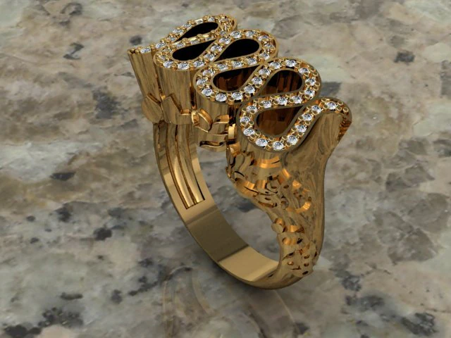 jewellery ring 3D Print Model .c4d .max .obj .3ds .fbx .stl .blend
