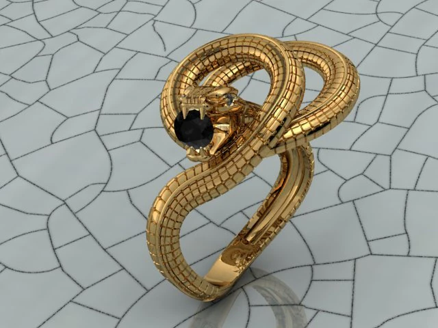 snake ring 3D Print Model .c4d .max .obj .3ds .fbx .stl .blend 