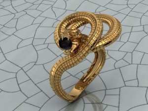 snake ring 3D-printmodel