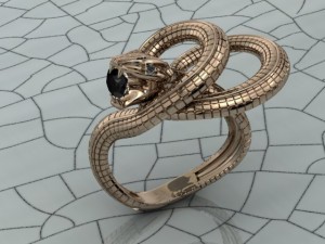snake ring 3D-printmodel