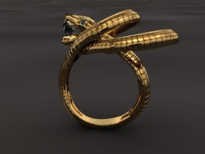 snake ring 3D-printmodel