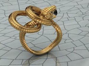 snake ring 3D-printmodel