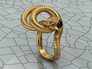 snake ring 3D-printmodel